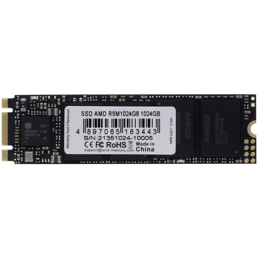 Твердотельный накопитель SSD M.2 2280 1024GB AMD Radeon R5 Client SSD R5M1024G8 SATA 6Gb/s, 3D TLC, RTL (183443)