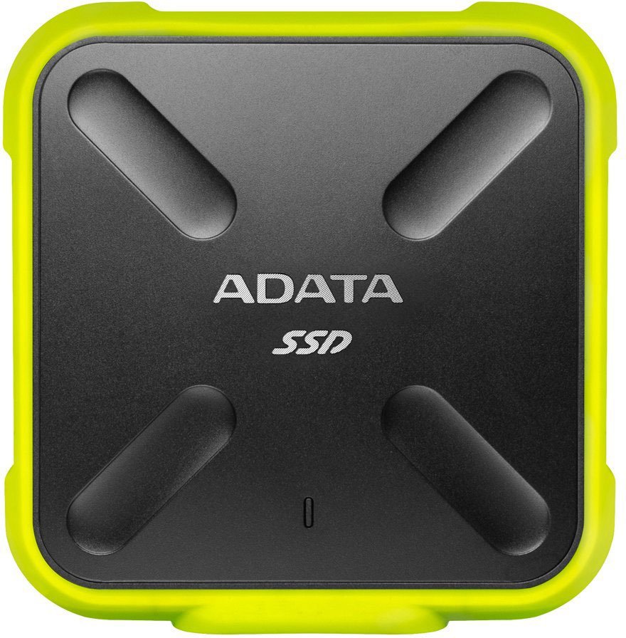 ADATA External SSD SD700, 1024GB, USB 3.2 Gen1, R/W 440/430MB/s, IP68, 84x84x14mm, Yellow (3 года)