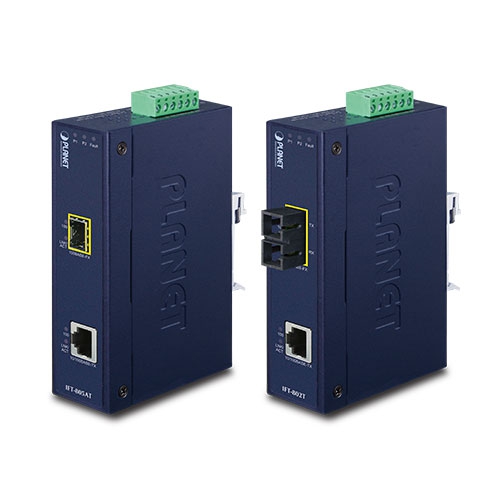 IFT-802TS15 индустриальный медиа конвертер IP30 Slim type SC SM-15KM (-40 to 75 degree C)
