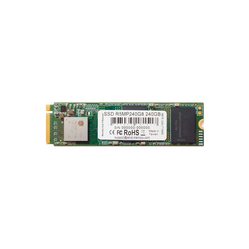 Накопитель M.2 2280 240GB AMD Radeon R5 Client SSD R5MP240G8 PCIe Gen3x4 with NVMe, 2030/1120, IOPS 200/206K, 3D NAND TLC, RTL