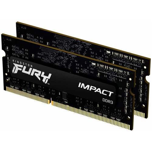 Оперативная память 16Gb DDR-III 1600MHz Kingston Fury Impact SO-DIMM (KF316LS9IBK2/16) (2x8Gb KIT)