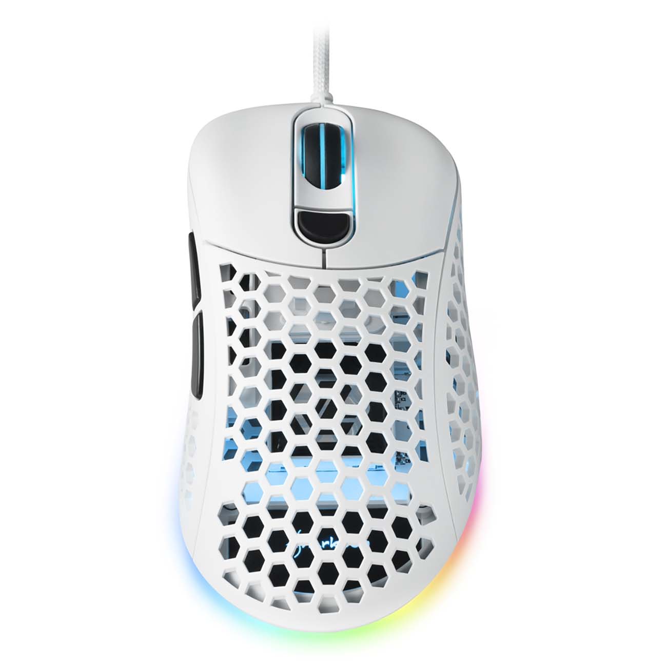 Sharkoon Light2 200 Игровая мышь белая (PixArt PMW 3389, 6 кнопок, 16000 dpi, USB, RGB подсветка)