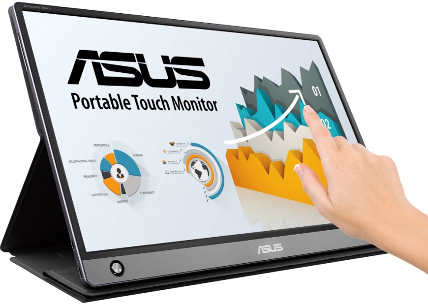 Монитор 15.6" ASUS MB16AMT DarkGrey(IPS, LED, Wide, 1920x1080, 5ms, 178°/178°, 250 cd/m, 700,000:1