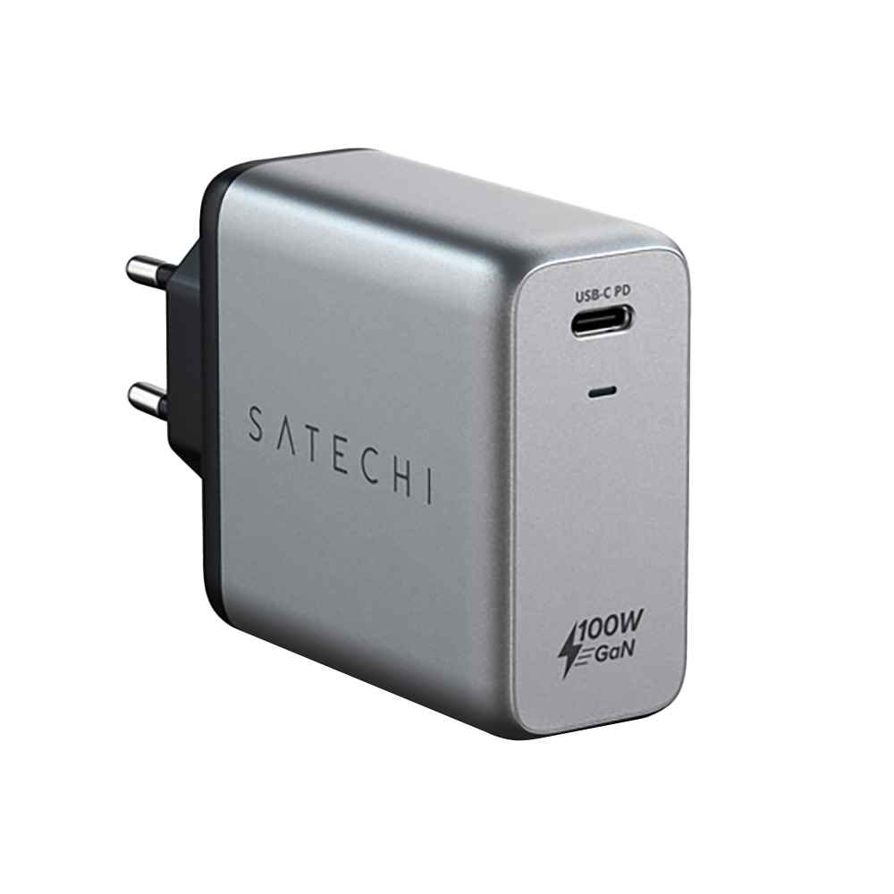 Сетевое зарядное устройство Satechi Charger 100W с технологией GaN Power. Цвет: серый космос.