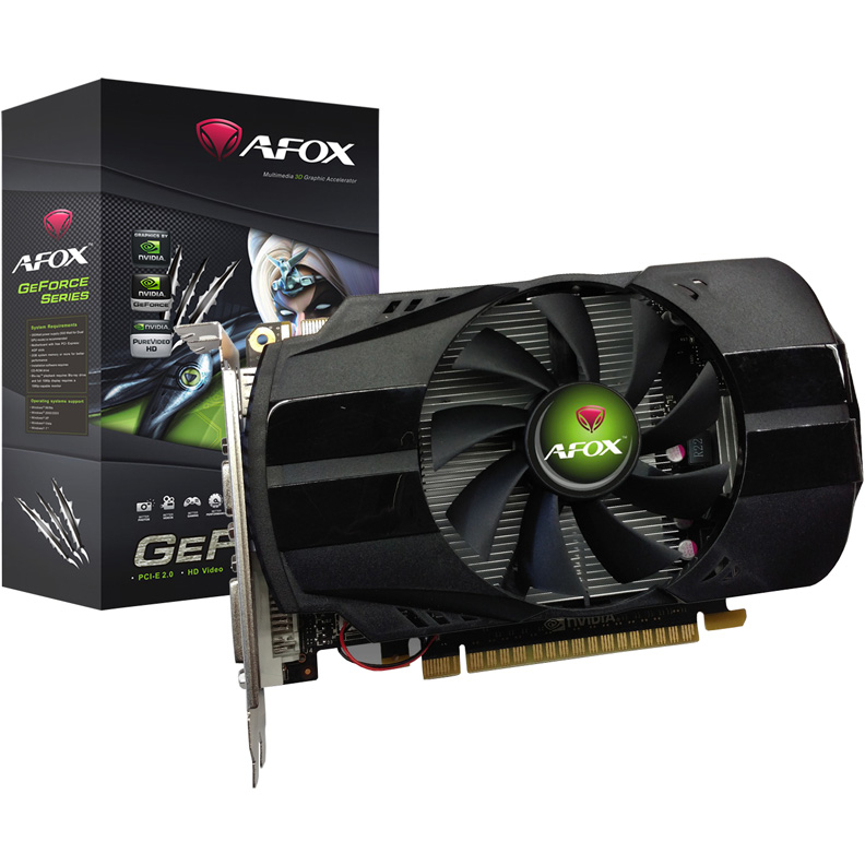 Видеокарта Afox GT730 4GB GDDR5 128bit ATX Single Fan VGA DVI HDMI RTL  (AF730-4096D5H5)