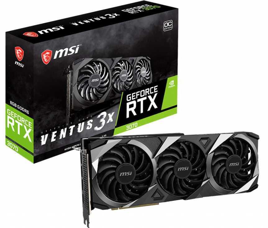 Видеокарта MSI GeForce RTX 3070 VENTUS 3X 8G OC LHR