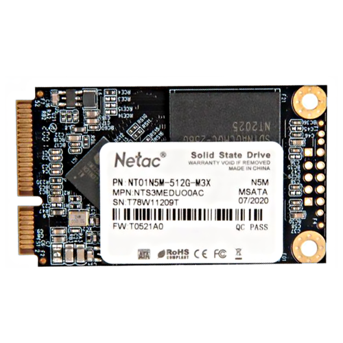 SSD mSATA Netac 512Gb N5M Series <NT01N5M-512G-M3X>