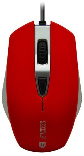 Мышь проводная Jet.A OM-U60Red OM-U60 Red (400/800/1200/1600dpi, 3 кнопки, USB)