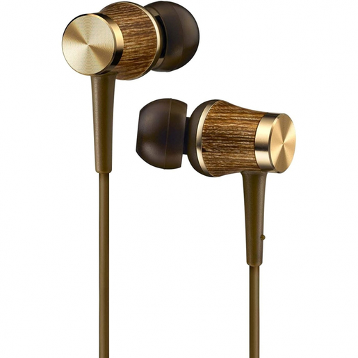 Наушники JVC проводные внутриканальные, модель HA-FW7-T-F, серия WOOD. Цвет: золотой.