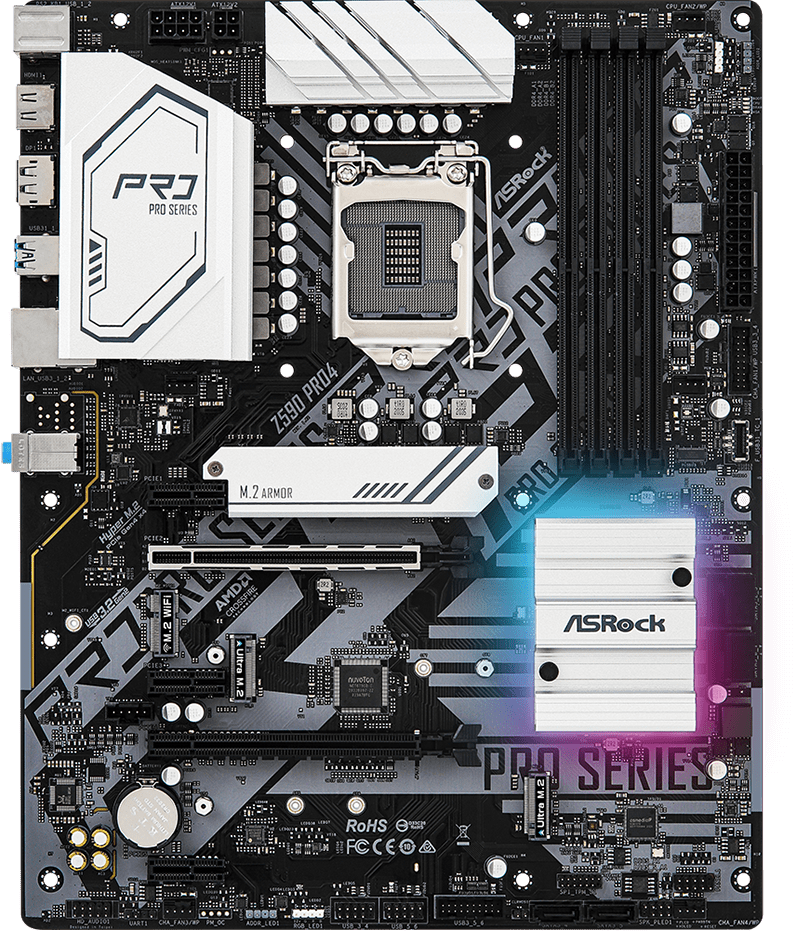 Материнская плата Z590 S1200 ATX Z590 PRO4 ASROCK