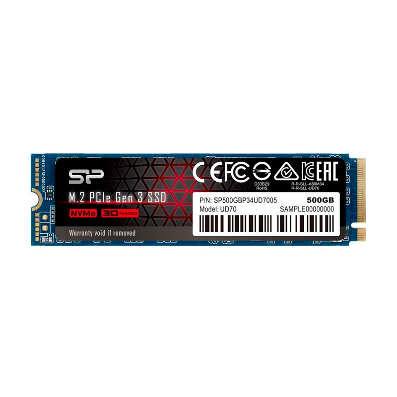 Накопитель SSD Silicon Power PCI-E x4 500Gb SP500GBP34UD7005 M-Series UD70 M.2 2280