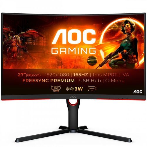 Монитор 27" AOC C27G3U/BK Curved