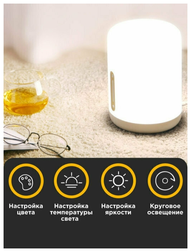 Лампа прикроватная умная Mi Bedside Lamp 2 MJCTD02YL (MUE4093GL)