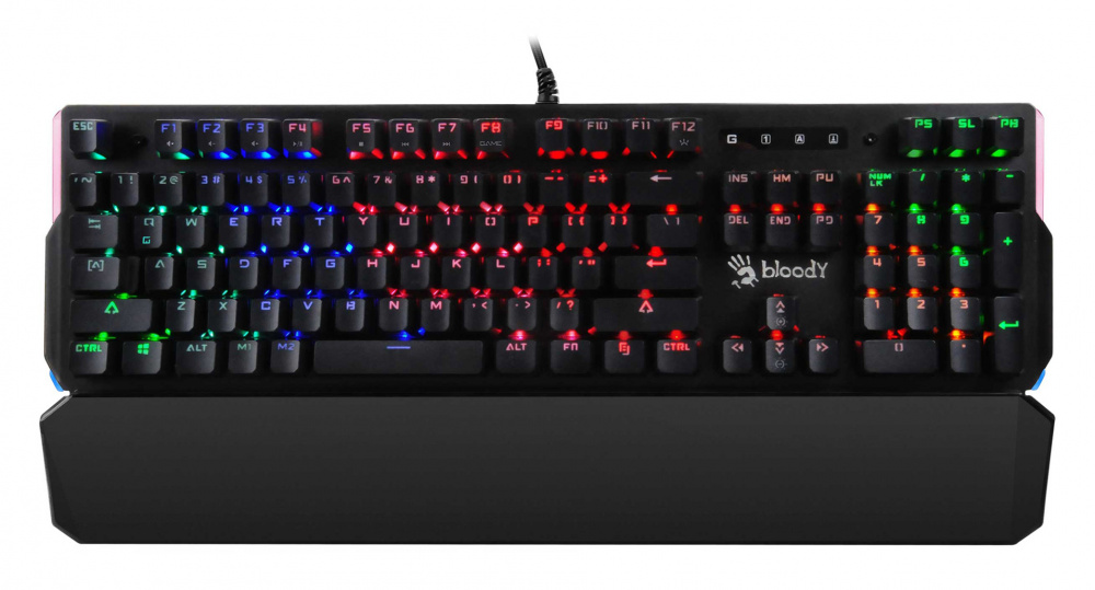 Клавиатура A4Tech Bloody B885N механическая черный USB for gamer LED (подставка для запястий)