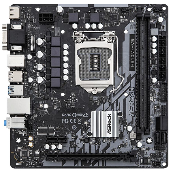 Материнская плата Asrock H510M-HVS R2.0 Soc-1200 Intel H510 2xDDR4 mATX