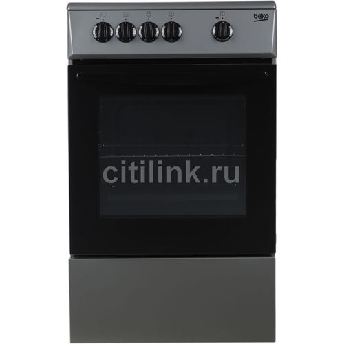 Электрическая плита Beko FCS47007S [50 см, ст-керамика, конф.-3 шт, 54 л, ящик, серебристый]