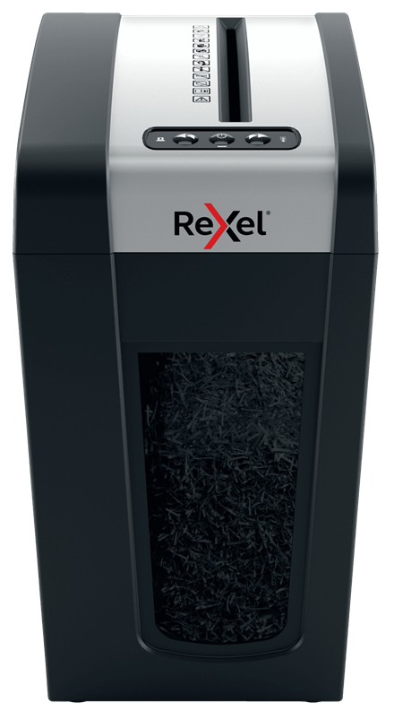 Шредер Rexel Secure MC6-SL черный (секр.P-5) перекрестный 6лист. 18лтр. скрепки скобы