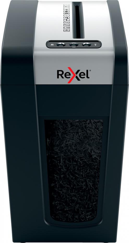 Шредер Rexel Secure MC6-SL черный (секр.P-5) перекрестный 6лист. 18лтр. скрепки скобы