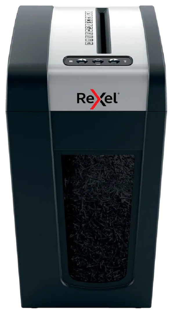 Шредер Rexel Secure MC6-SL черный (секр.P-5) перекрестный 6лист. 18лтр. скрепки скобы