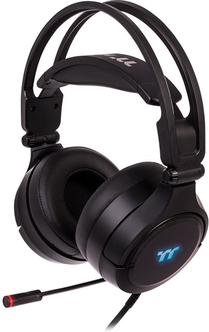 Наушники с микрофоном Thermaltake Riing Pro черный накладные USB оголовье (GHT-RPR-DIECBK-29)