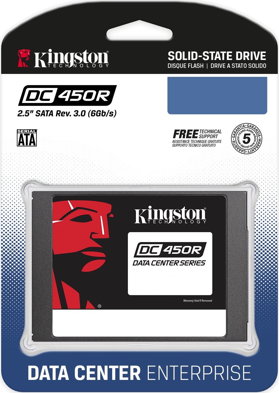 Накопитель SSD Kingston SATA III 1.92Tb SEDC450R/1920G DC450R 2.5" 0.3 DWPD