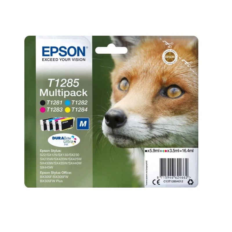 Картридж струйный Epson T1285 C13T12854012 4цв. набор для Epson S22/SX125