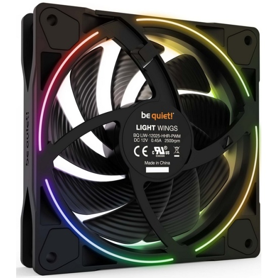 Вентилятор be quiet! Light Wings 120mm PWM-high-speed [BL073] (120x120, 2500 RPM, 31dBA, ARGB LED)