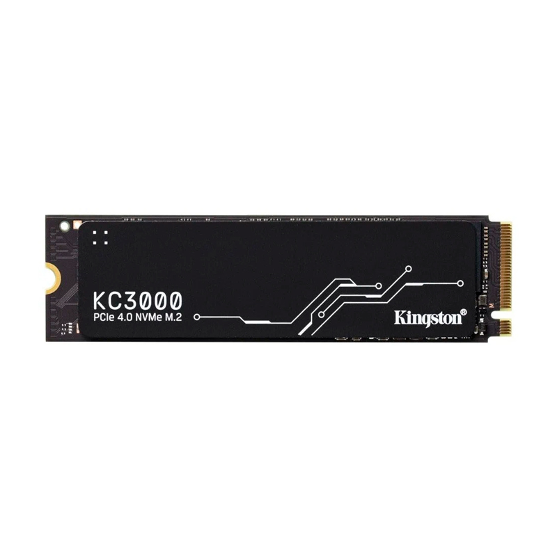 SSD M.2 Kingston 1.0Tb KC3000 Series <SKC3000S/1024G> (PCI-E 4.0 x4, up to 7000/6000Mbs, 1000000 IOPS, 3D TLC, NVMe, 800TBW, Phison E18, 22х80mm, LP graphen heatsink)