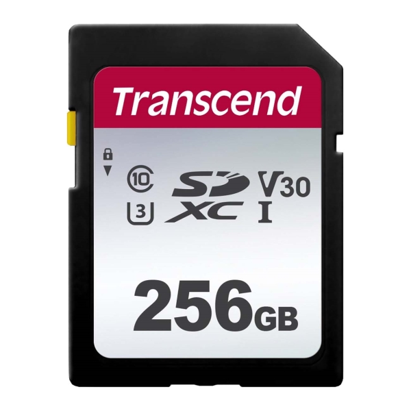 Карта памяти SDXC UHS-I U3 Transcend 256 ГБ, 95 МБ/с, Class 10, TS256GSDC300S