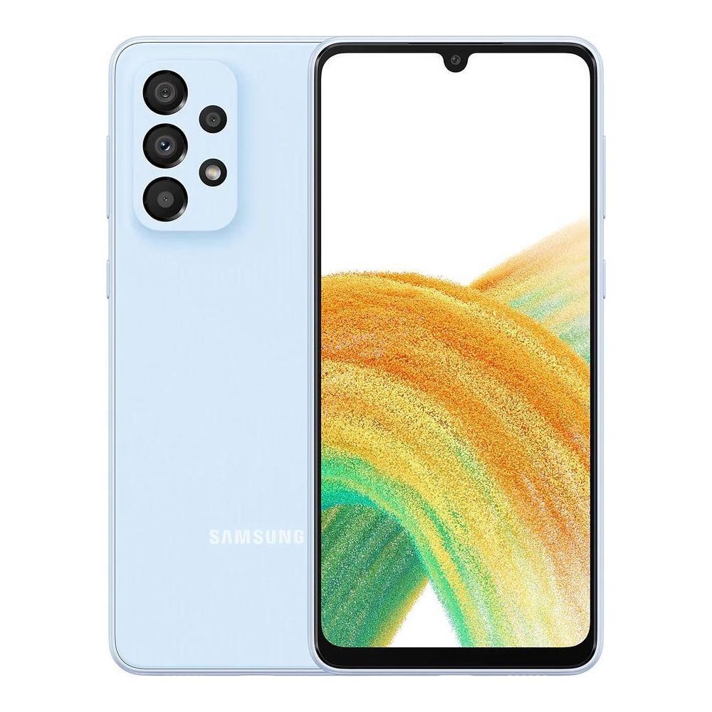 Смартфон Samsung SM-A336E Galaxy A33 5G 128Gb 8Gb небесно-голубой моноблок 3G 4G 2Sim 6.4" 1080x2400 Android 12 48Mpix 802.11 a/b/g/n/ac NFC GPS GSM900/1800 GSM1900 Ptotect A-GPS microSD max1024Gb