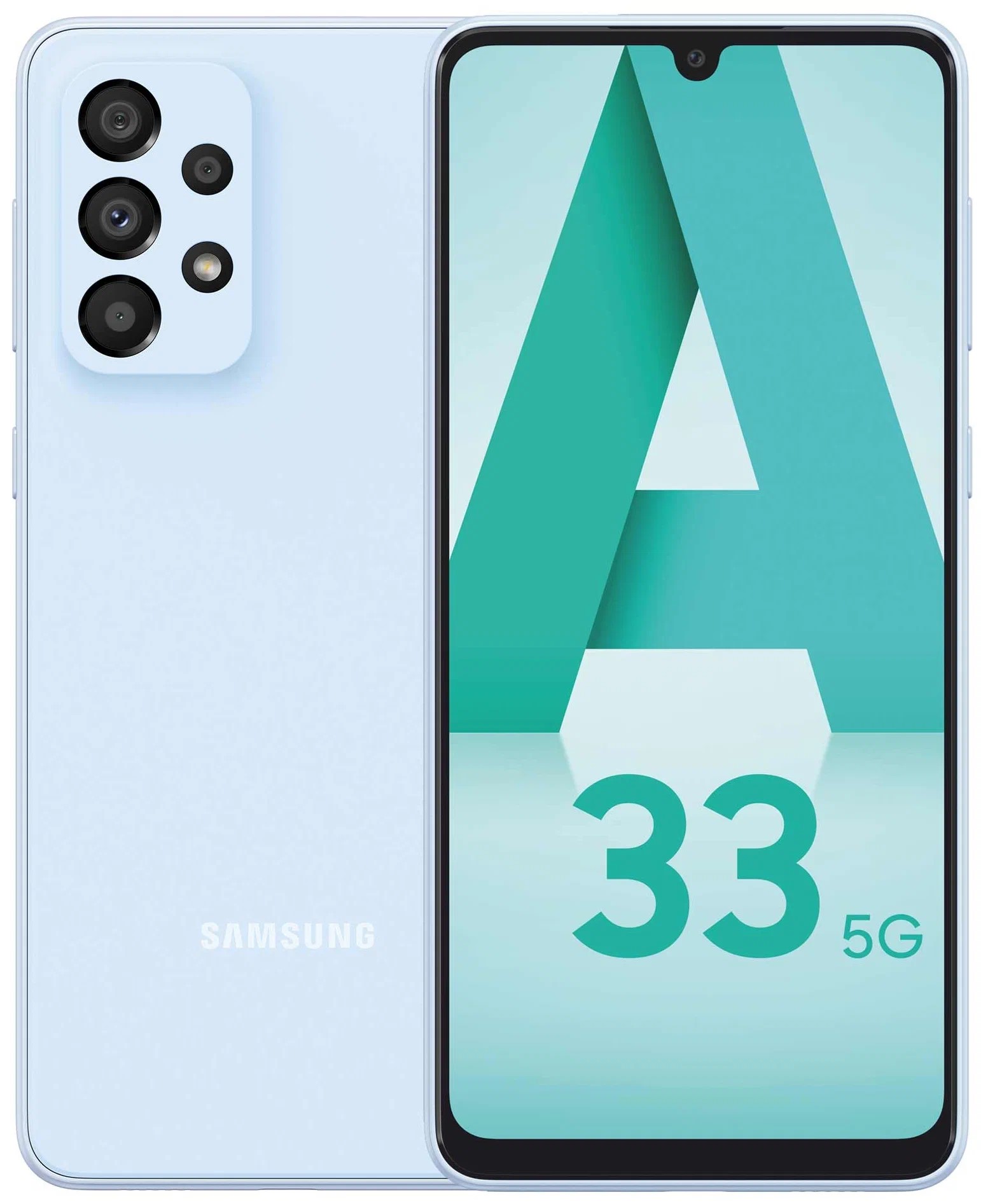 Смартфон Samsung SM-A336E Galaxy A33 5G 128Gb 8Gb небесно-голубой моноблок 3G 4G 2Sim 6.4" 1080x2400 Android 12 48Mpix 802.11 a/b/g/n/ac NFC GPS GSM900/1800 GSM1900 Ptotect A-GPS microSD max1024Gb