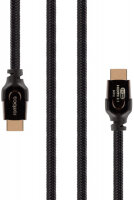 Кабель Rombica DX30 HDMI 2.1, длина 3 м. Цвет черно-оранжевый.