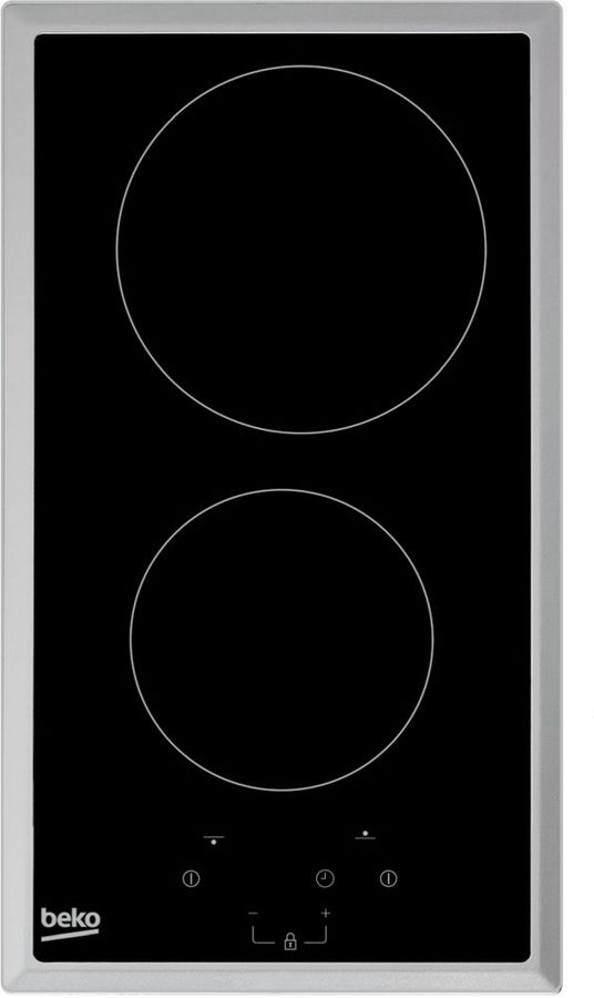 Электрическая варочная поверхность Beko HDMC32400TX [ст-керамика, конф.:2 шт, черный, серебристый]