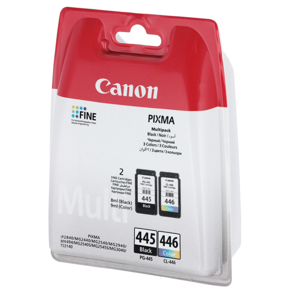 Картридж струйный Canon PG-445/CL-446 8283B004 многоцветный/черный набор для Canon MG2440/MG2540