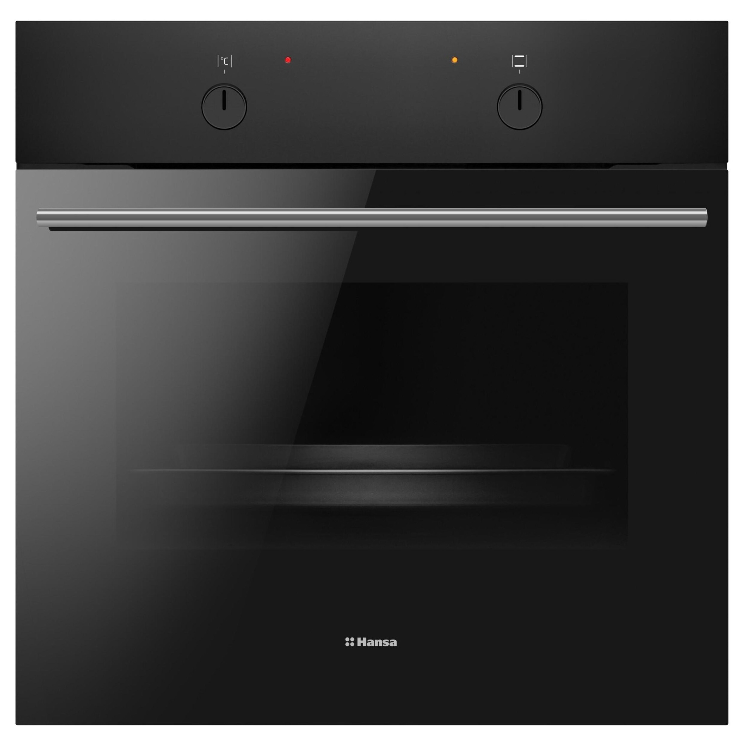 Электрический духовой шкаф Hansa BOES68004 [65 л, эмалированная сталь, очистка паром, черный]