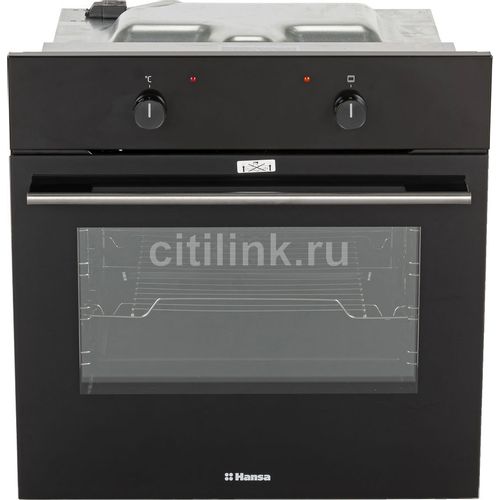 Электрический духовой шкаф Hansa BOES68004 [65 л, эмалированная сталь, очистка паром, черный]
