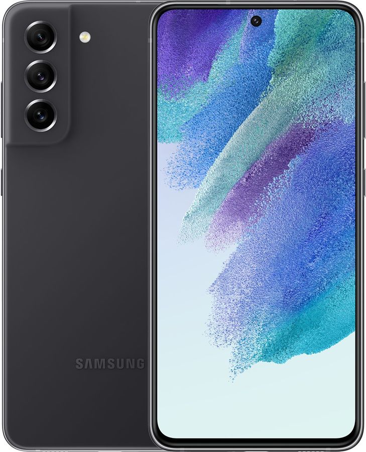 Смартфон Samsung SM-G990E Galaxy S21 FE 256Gb 8Gb серый моноблок 3G 4G 2Sim 6.4" 1080x2340 Android 12 12Mpix 802.11 a/b/g/n/ac/ax NFC GPS GSM900/1800 GSM1900 Ptotect A-GPS