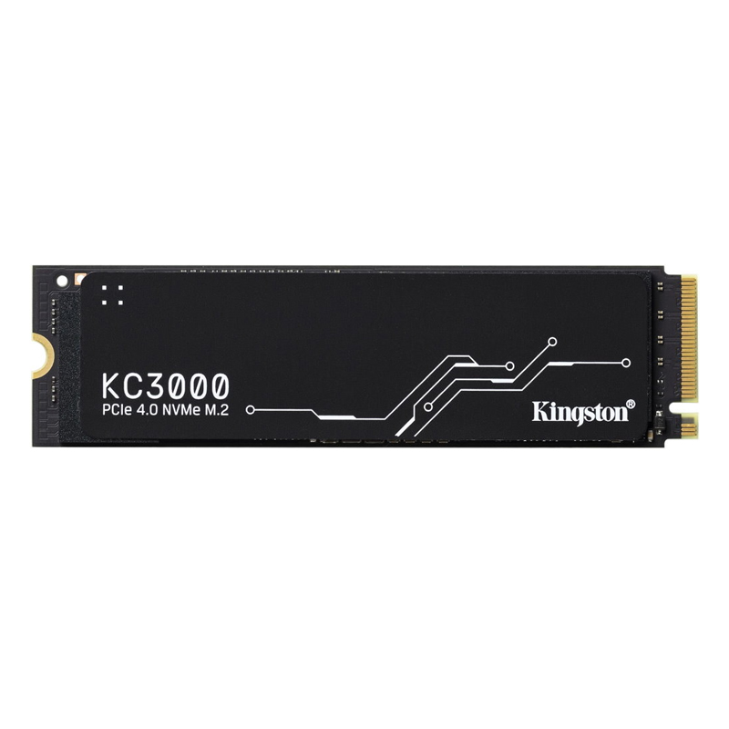 SSD M.2 Kingston 4.0Tb KC3000 Series <SKC3000D/4096G> (PCI-E 4.0 x4, up to 7000/7000Mbs, 1000000 IOPS, 3D TLC, NVMe, 3200TBW, Phison E18, 22х80mm, LP graphen heatsink)