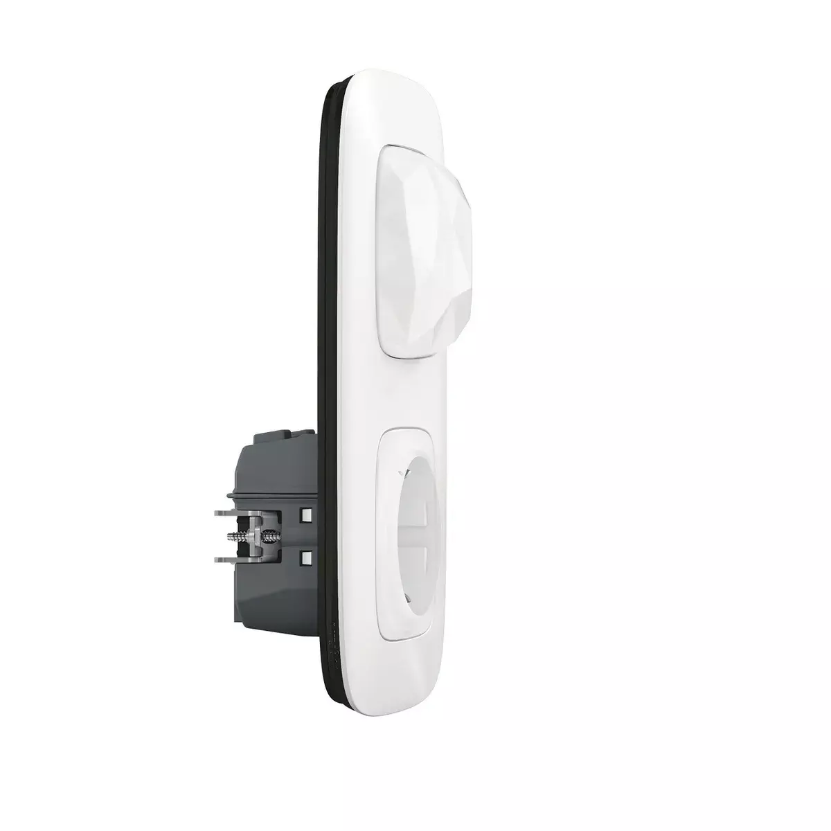 Коллекция умных устройств Valena Allure with NETATMO. Стартовый пакет. Шлюз WiFi + умная розетка 2К+З 16А 230В + главный беспроводной выключатель "Я дома/Я вне дома". Цвет Белый