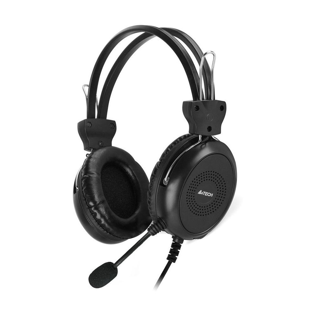 Наушники A4Tech HU-30  [охватывающие, закрытые, 20-22000 Гц, микр., рег. громкости, каб. 2м, разъем USB]