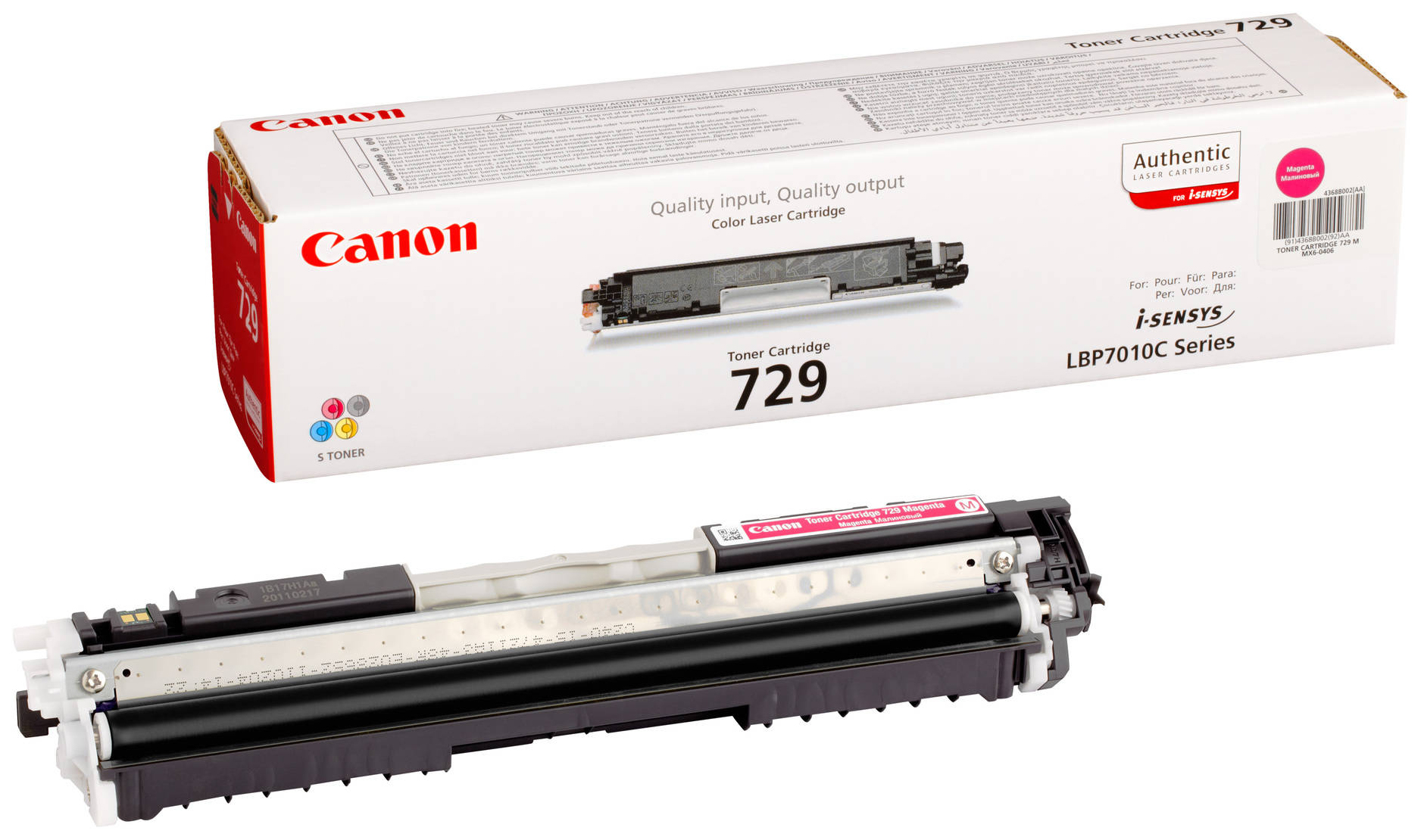 Картридж лазерный Canon 729M 4368B002 пурпурный (1000стр.) для Canon i-Sensys LBP-7010C/7018C