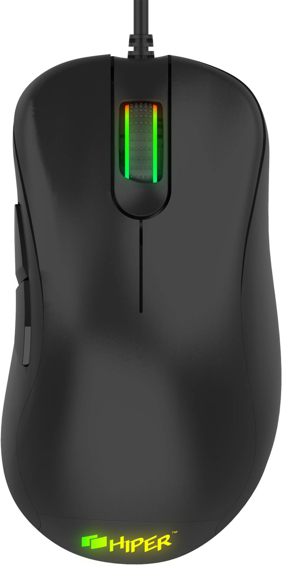 HIPER STALKER Игровая мышь чёрная (USB, 7 кнопок, 6000 dpi, PMW3327, OMRON+Kailh, RGB подсветка)