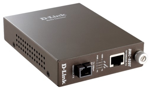 DMC-920T/B10A Медиаконвертер 10/100 UTP в 100мб SM Single Fiber (20km, SC), RTL ,