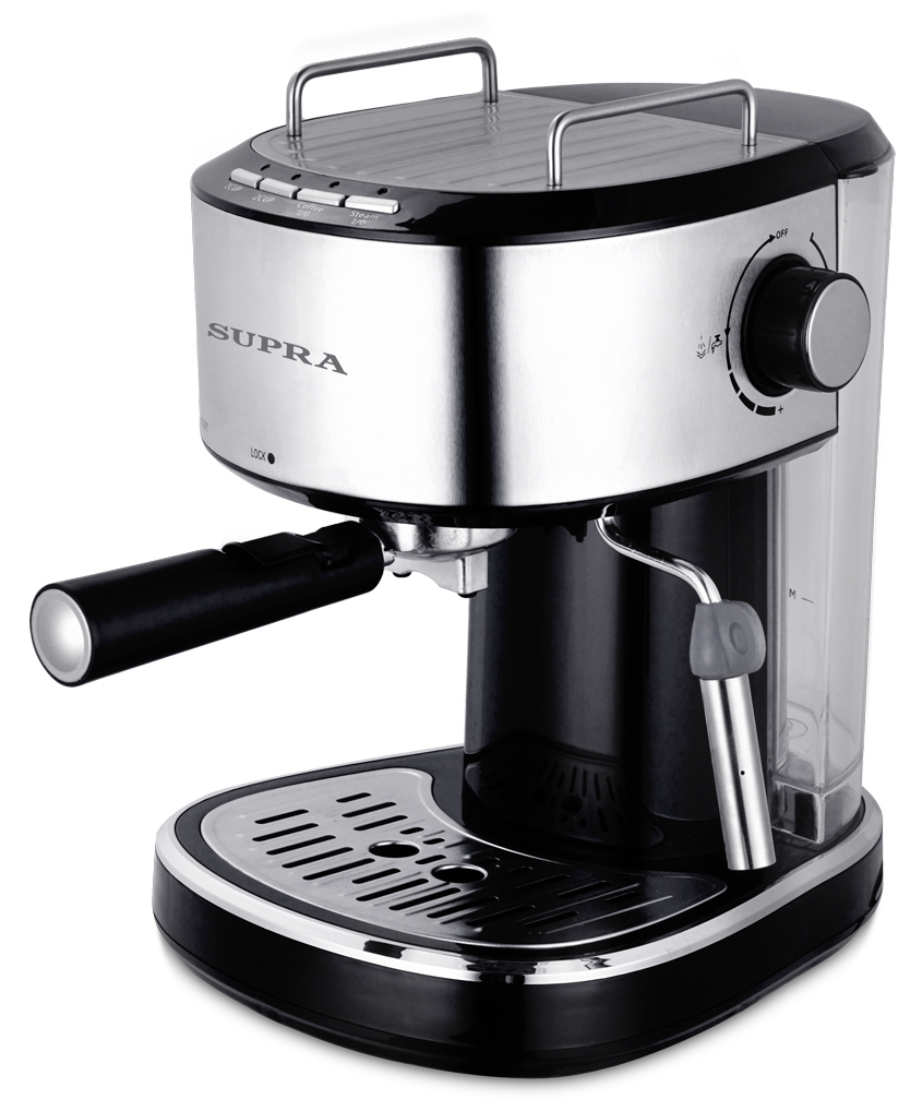 Кофеварка эспрессо Supra CMS-1515 850Вт черный/серебристый