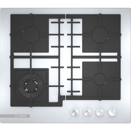Варочная панель газовая BOSCH PNH6B2O92R, белый/черный