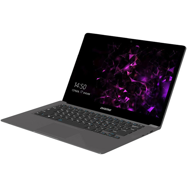 Ноутбук Digma EVE 14 C414 Celeron N4020 4Gb 64Gb 14.1" IPS FHD Windows 10 Home grey