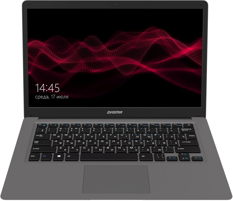 Ноутбук Digma EVE 14 C414 Celeron N4020 4Gb 64Gb 14.1" IPS FHD Windows 10 Home grey