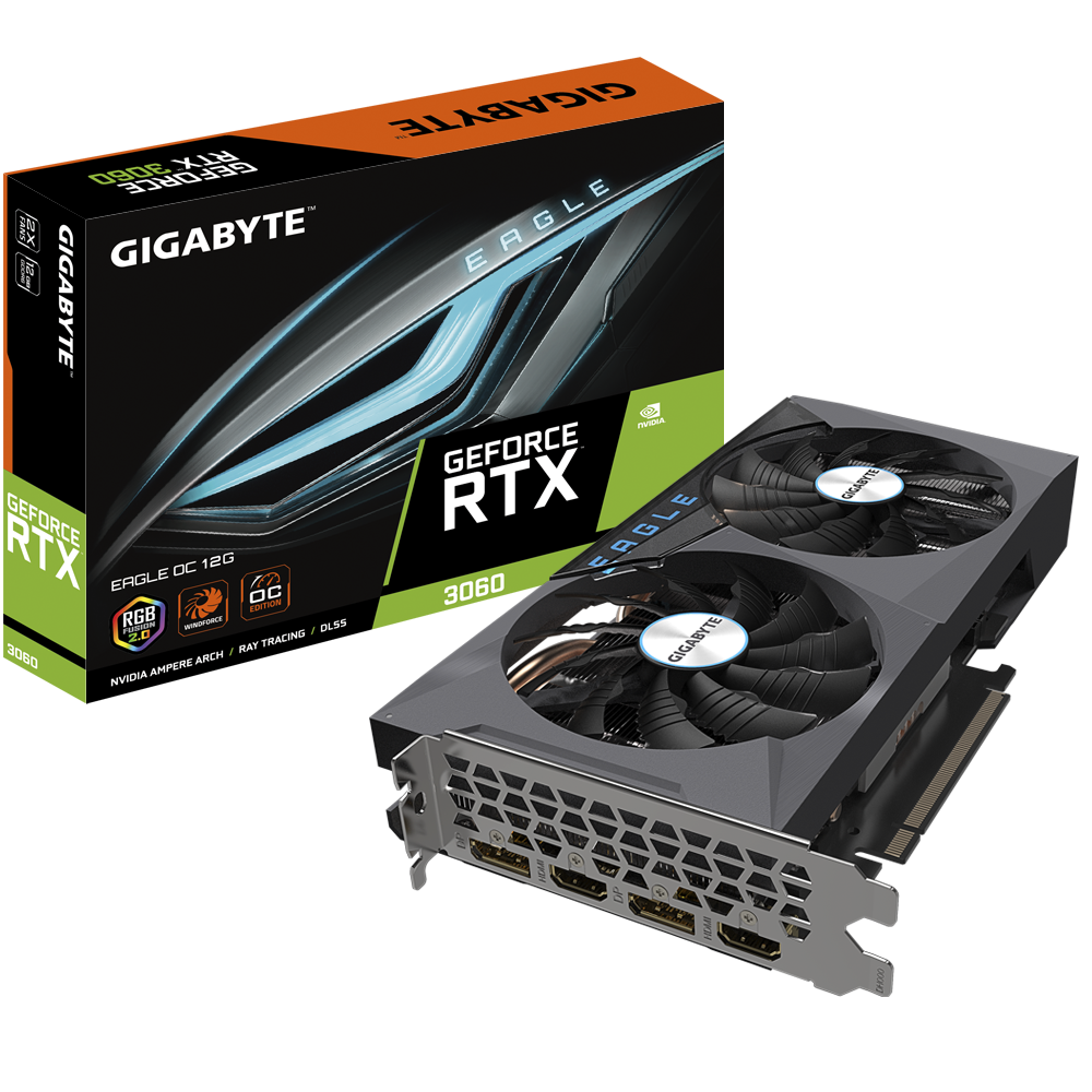 Видеокарта PCIE16 RTX3060 12GB LHR N3060EAGLEOC-12GD 2.0 GIGABYTE
