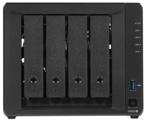 Сетевое хранилище Synology DS920+ C2GhzCPU/4Gb(upto8)/RAID0,1,10,5,6/up to 4hot pl