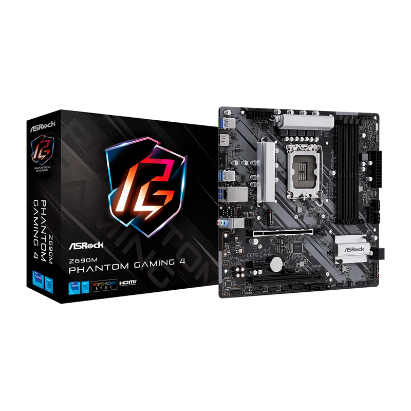 Материнская плата Asrock Z690M PHANTOM GAMING 4 Soc-1700 Intel Z690 4xDDR4 mATX